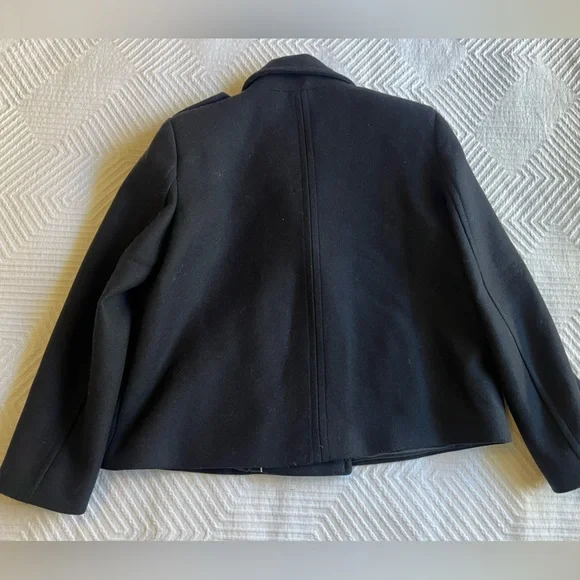 NWOT - Mango - Women's Deep Navy Peacoat with Boxy / Cropped Modern shape - Picture 11 of 12